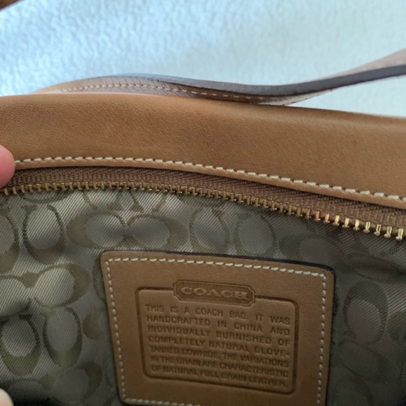 Coach Tan Mini Leather Shoulder Bag - Picture 13 of 13